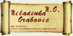 Miladinka Orabović vizit kartica